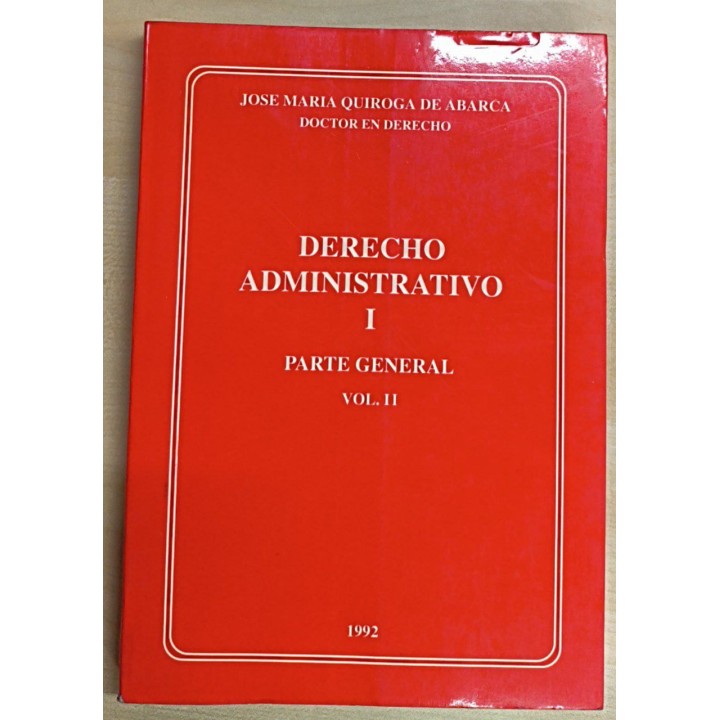 Derecho administrativo, I parte general vol. II
